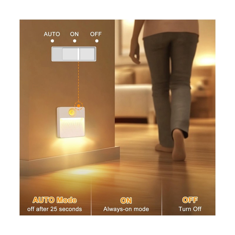 8 Pack Rechargeable Motion Sensor Stair Light for Indoor, RGBW Batt... Fast Ship gallery