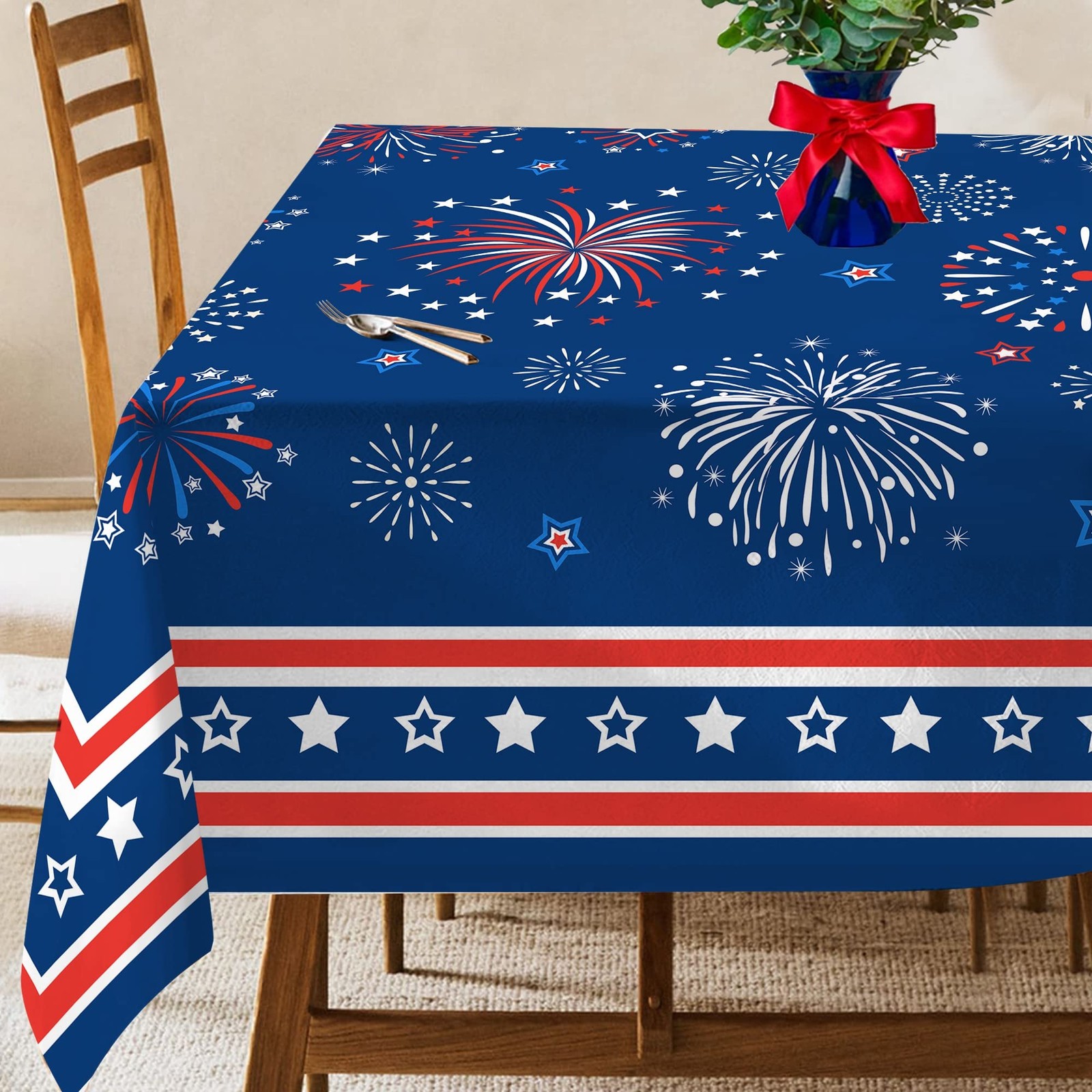 Hexagram Fourth Of July Tablecloth Tablecloth American Flag Tablecloth gallery