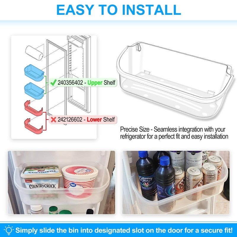 Refrigerator Door Bin Replacement - Fits Frigidaire Gallery & More - Durable She gallery
