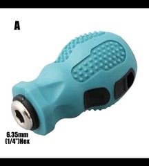 1pc 6.35mm Hexagonal Adapter Round Screwdriver Handle (East Shipping