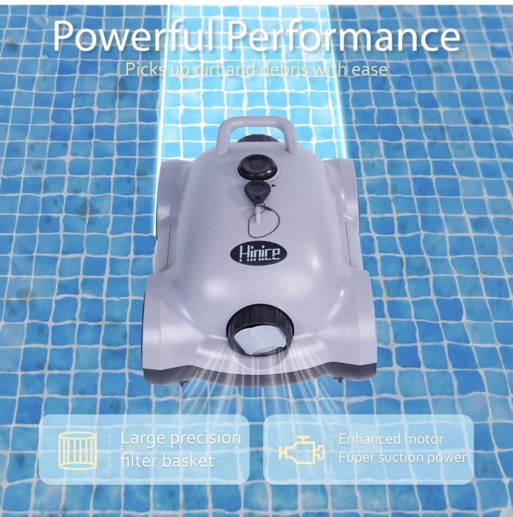 Cordless Robotic Pool Cleaner,Automatic Pool Vacuum Robot for In-Ground/Above Gr gallery