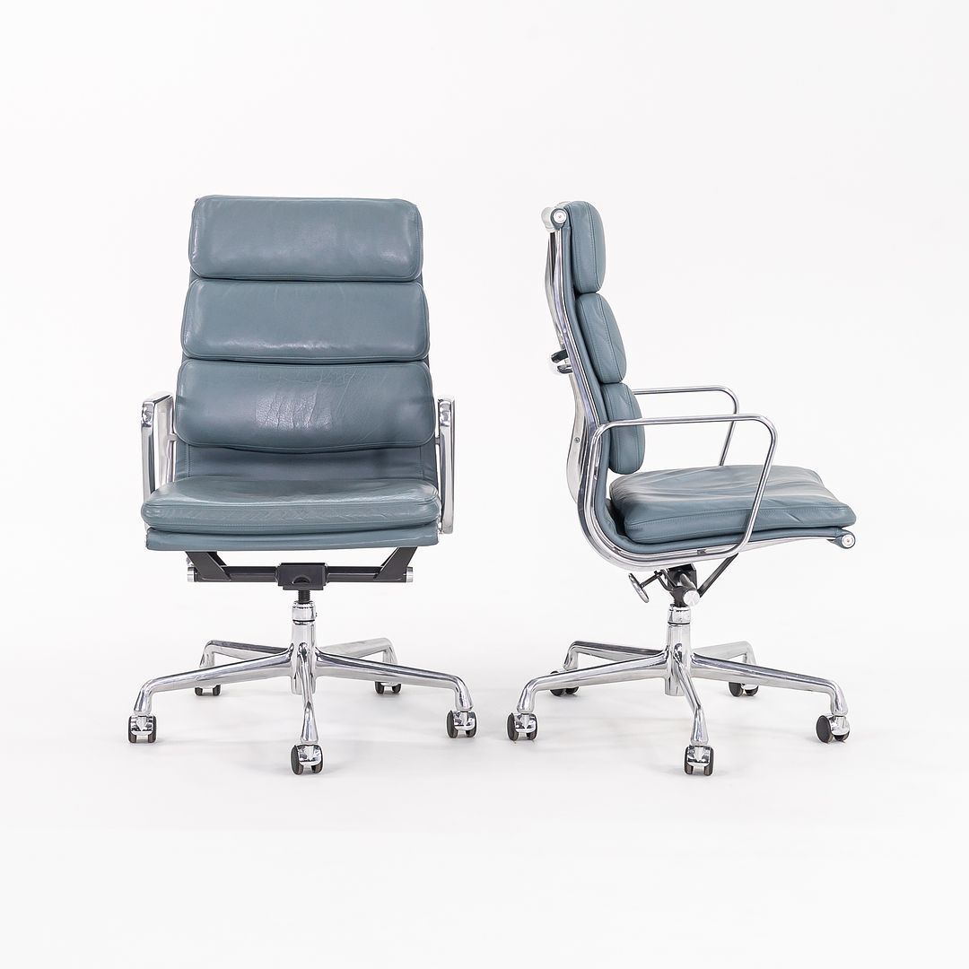 2005 Herman Miller Eames Soft Pad Executive Desk Chair in Blue Leather 15x Avail gallery