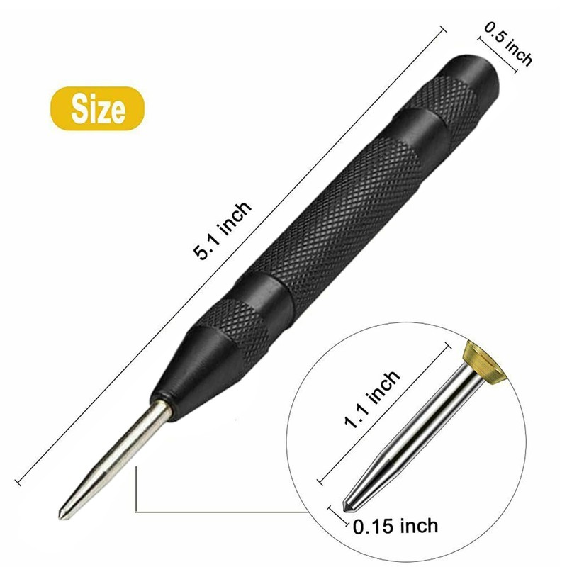 Super Strong Automatic Centre Punch Adjustable Spring Loaded Metal Drill TooL gallery