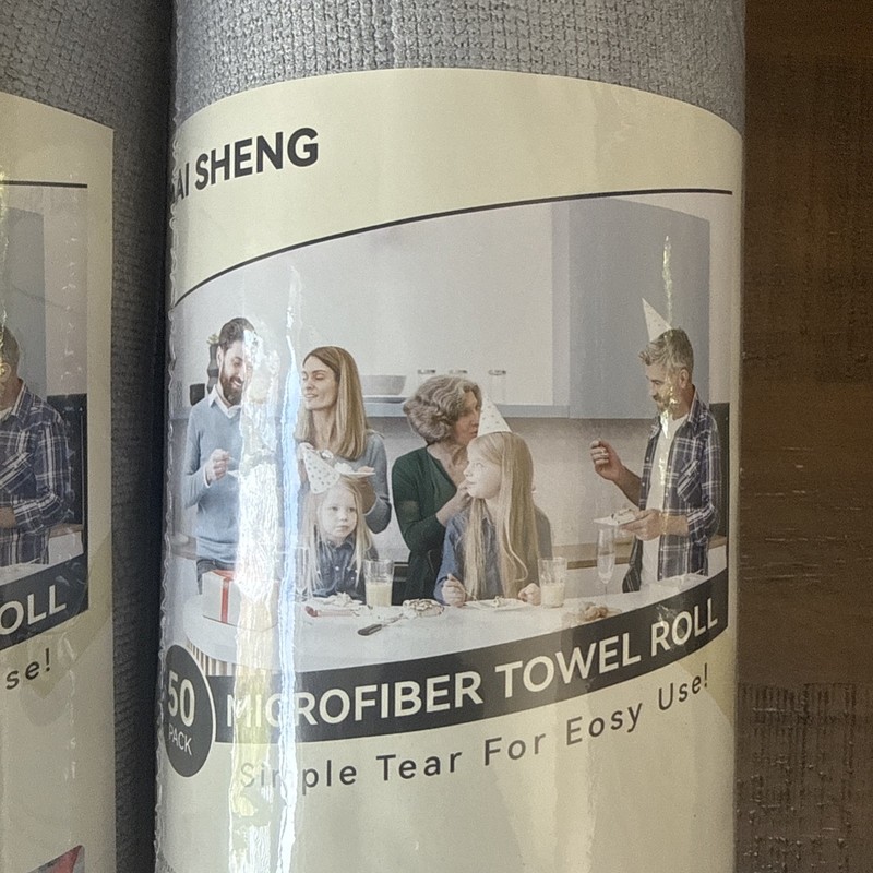 2 Pack Microfiber Towel Roll 50 Pack 12x12 inch Gray 100 Reusable Towels gallery