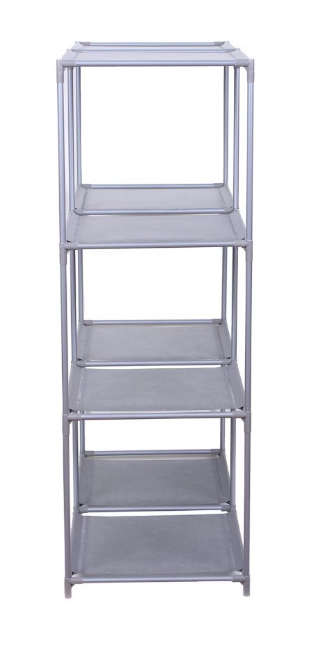 6-Cube Storage Rack Modular Organizer Unit Shelving - Gray - NEW - Easy Assembly gallery