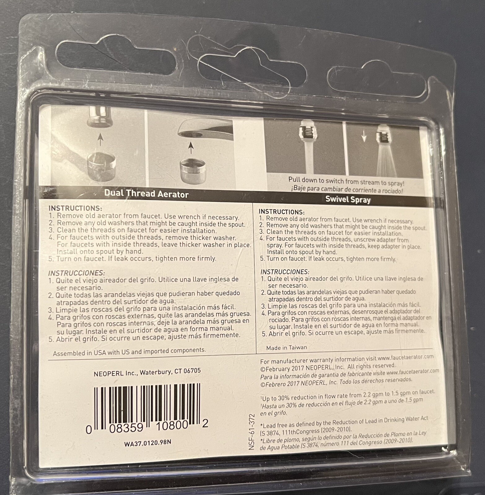 NEOPERL 741372 Water Conservation Flow Restrictors Aerator Pack 37.0120.98 gallery