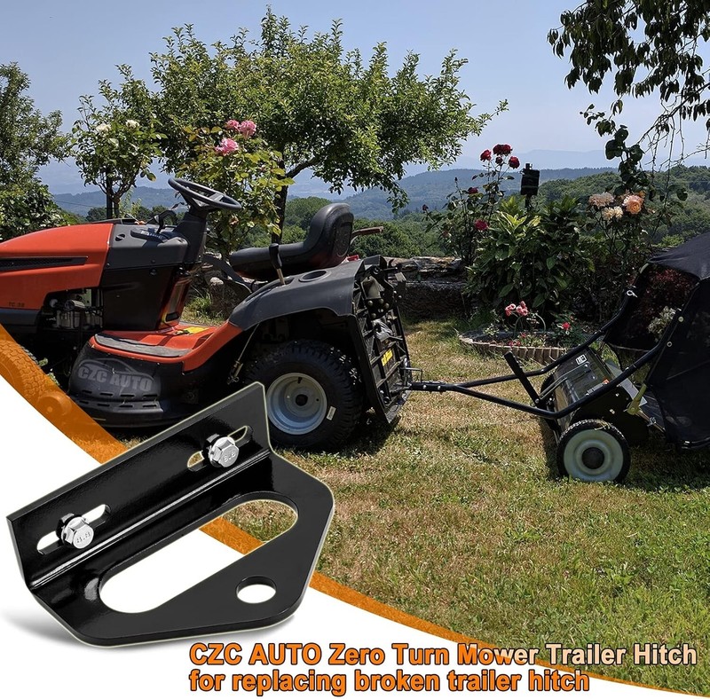Zero Turn Lawn Mower Trailer Hitch 2.4"-5" Hole Center 3/4" Pin Hole Heavy Duty gallery