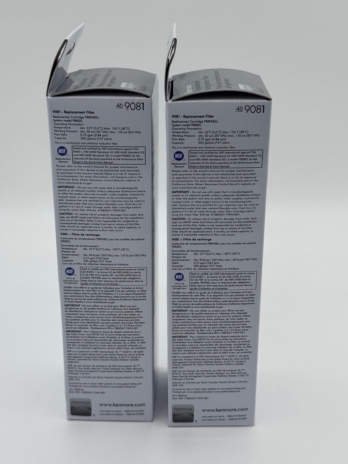 2-PACK Kenmore 9081 Refrigerator Water Filter 46-9081 gallery