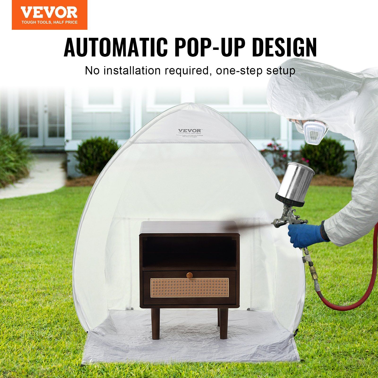 Convenient Spray Painting Booth 40x35x40in Pop-Up Compact Design gallery