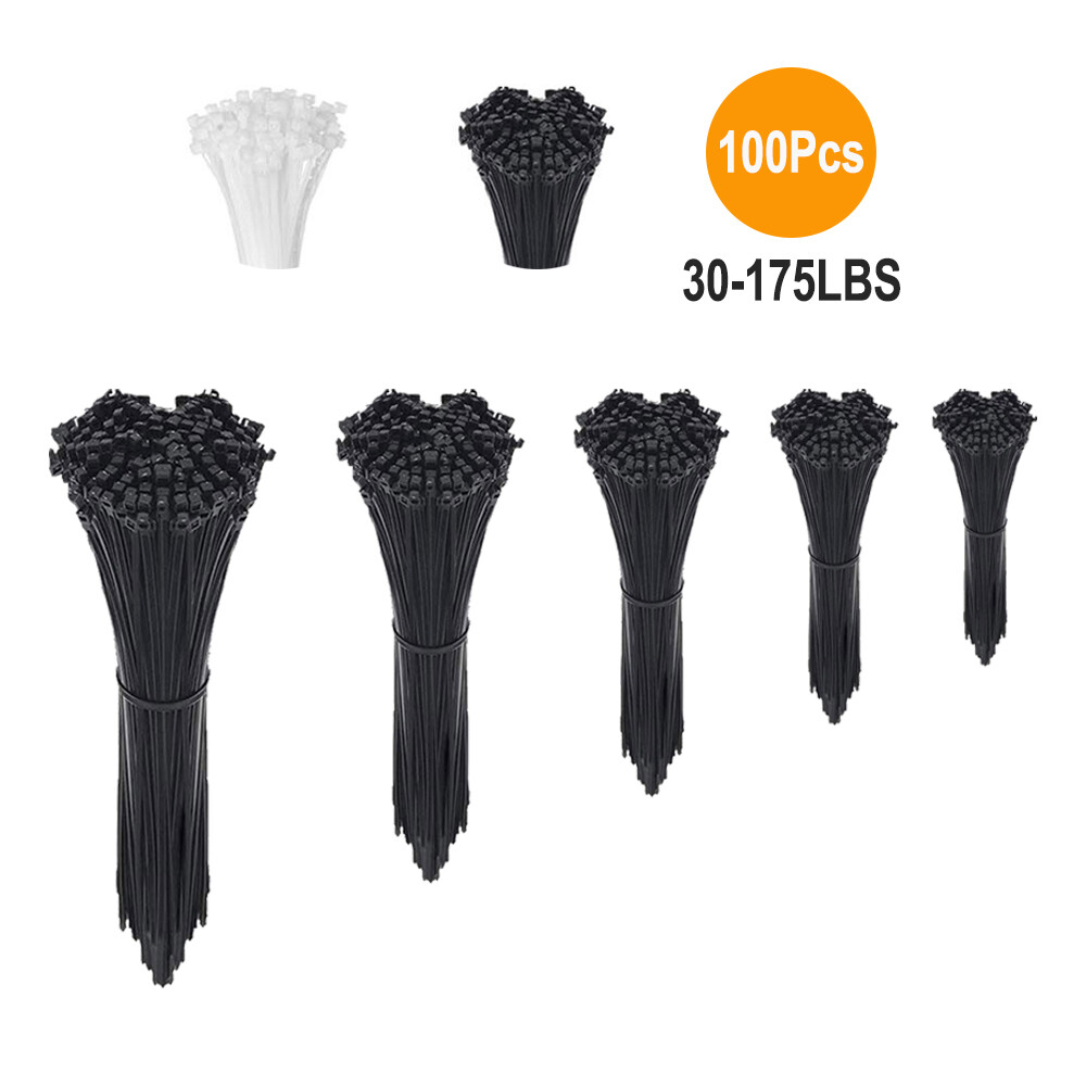 100pcs Cable Ties Nylon Heavy Duty Self-Locking Wrap Wire Zip Ties UV Resistant gallery