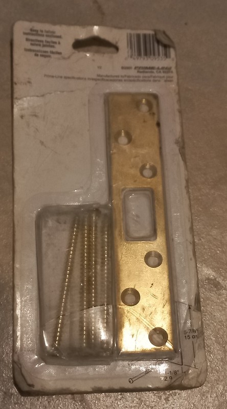 Defender Security Brass Plated Steel Deadbolt Strike U9535, as shown gallery