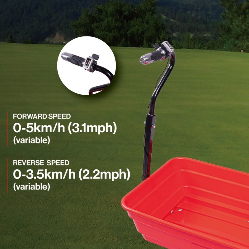 10" Tires Wheelbarrow Electric Powered Utility Cart Quick-Release Dumping Cart gallery