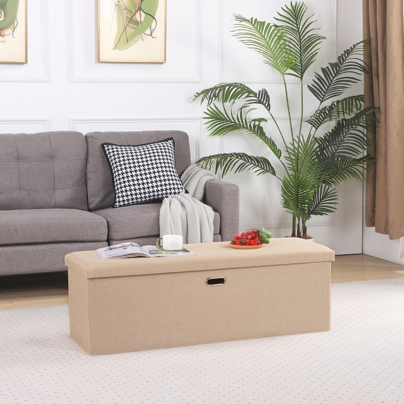 Storage Ottoman Bench Foot Rest Stool Bedroom Entryway Living Room gallery