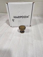 Harpoon Brand Pull Knobs Cabinet – Lot Of 6 – Vintage Antique Brass
