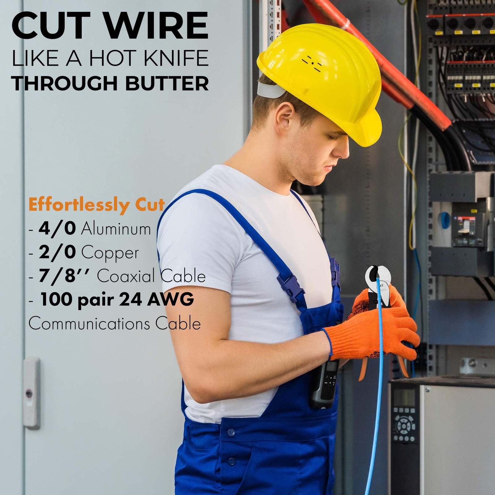 10 Inch Cable Cutters - Heavy Duty Cable Cutter for Aluminum and Copper Cable gallery
