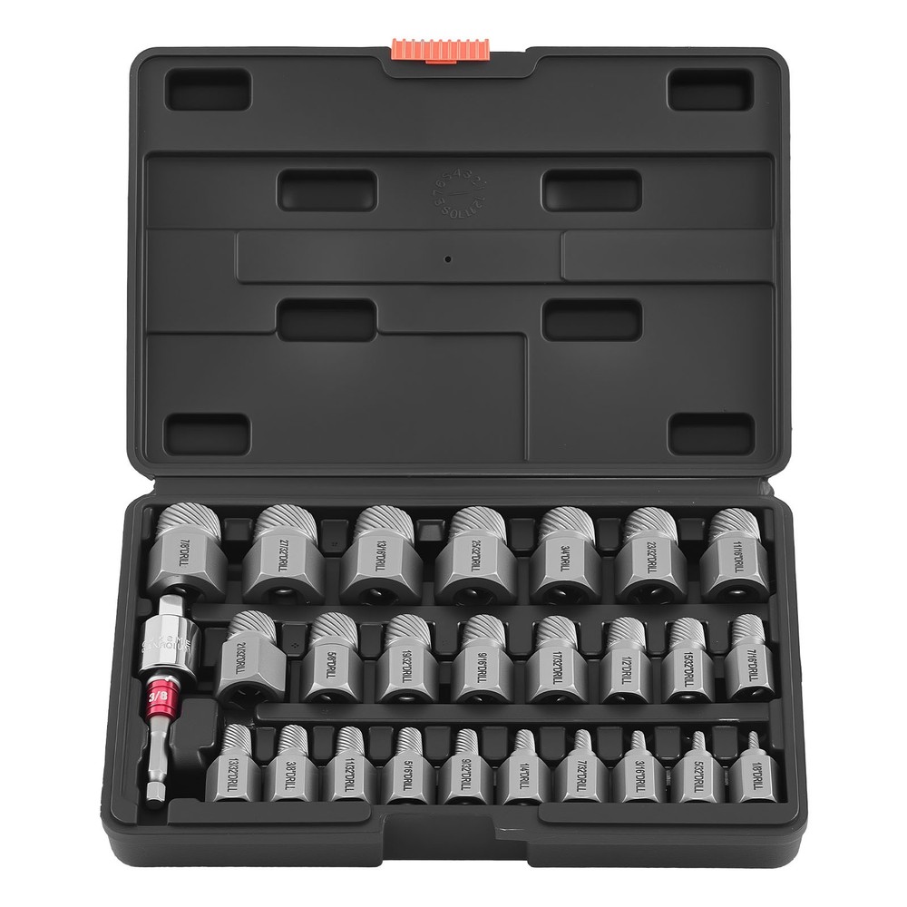 VEVOR Screw Extractor Set 27 Pieces Hex Head Multi-Spline Easy Out Bolt Remover