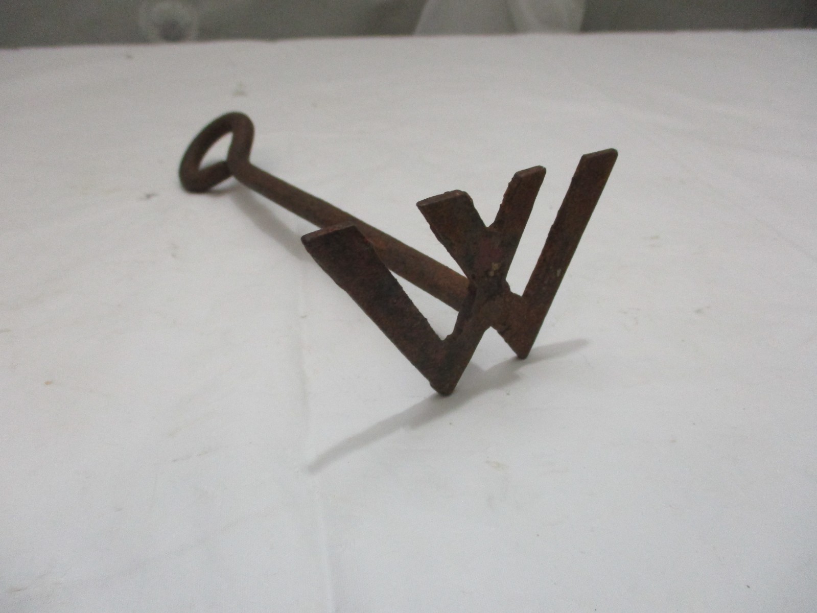Vtg Forged Small Branding Iron Letters "VW" 7 inches Long gallery