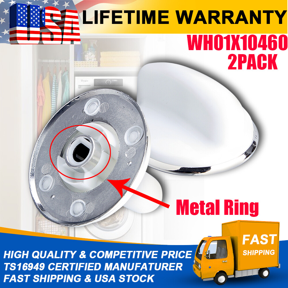 Knob ( 2 Pieces ) Compatible with GE Dryer WE01X20378 175D3296P001 WH01X10460 gallery