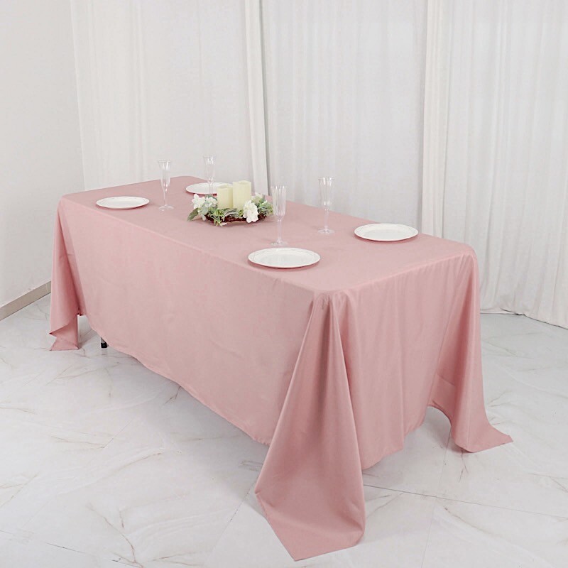 Dusty Rose 72x120 RECTANGLE POLYESTER TABLECLOTH Wedding Catering Dinner