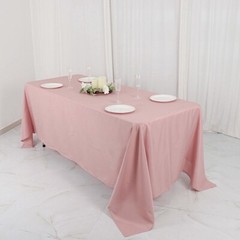 Dusty Rose 72×120 RECTANGLE POLYESTER TABLECLOTH Wedding Catering Dinner