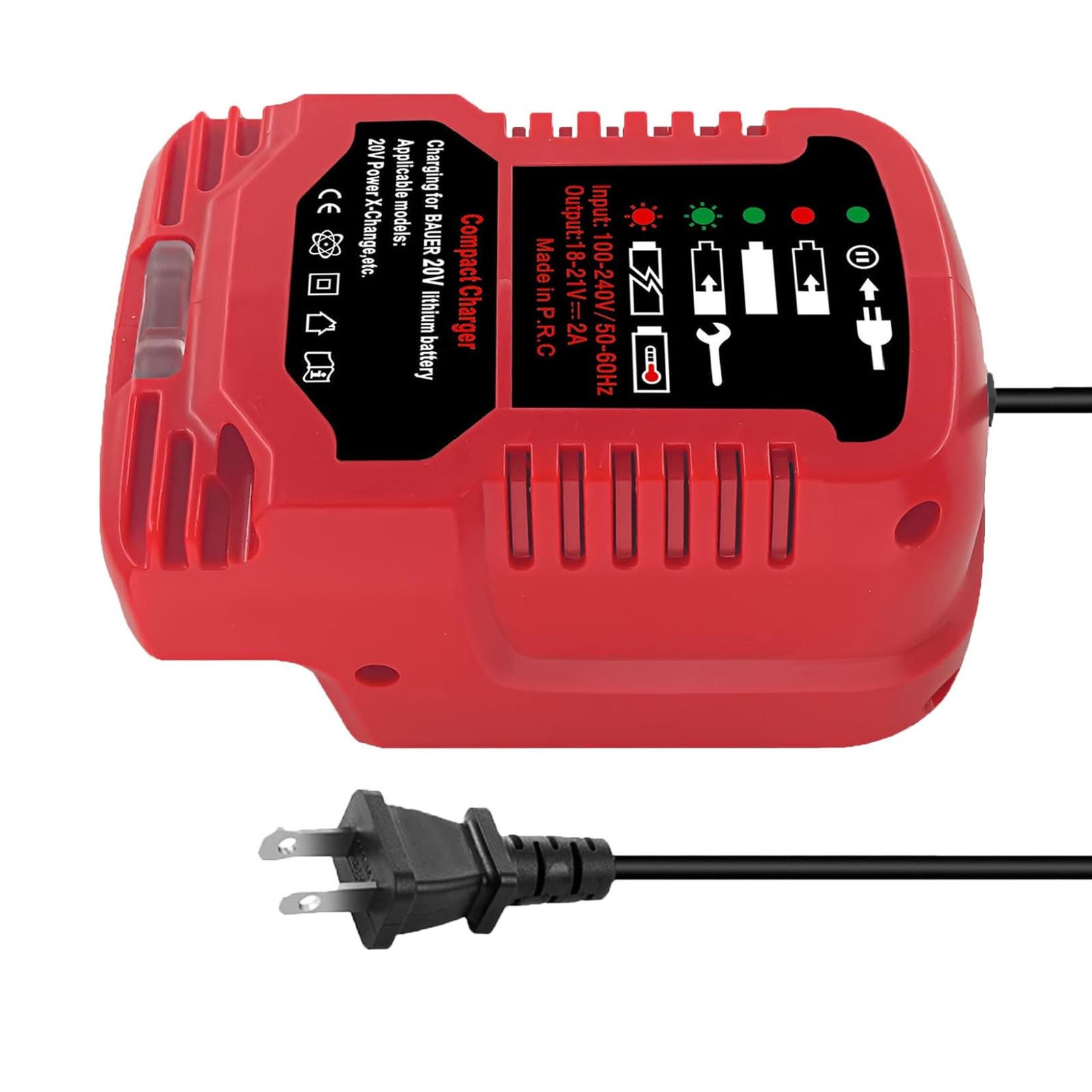 Bauer 20V Battery Charger 2A Output - Mini Charging Unit with LED Indicator gallery