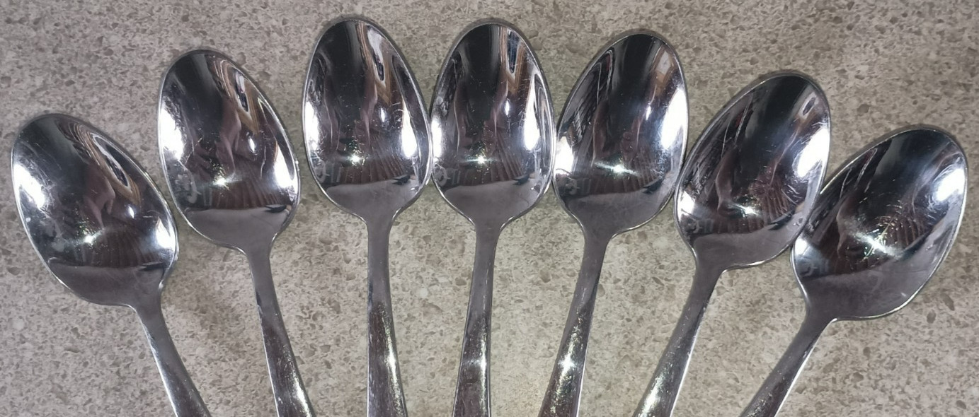 Oneida Mooncrest Stainless Place Oval Soup Spoon 7 1/4" SC 2 1/4" LBWL Set Of 7 gallery