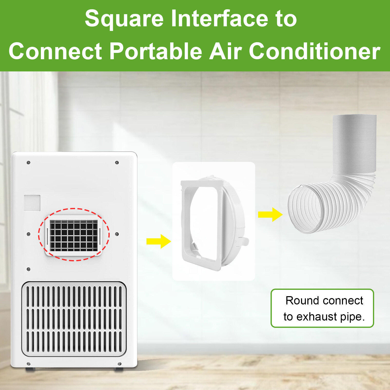 Exhaust Duct Interface for Portable Air Conditioner A/C Hose Tube Pipe Connector gallery