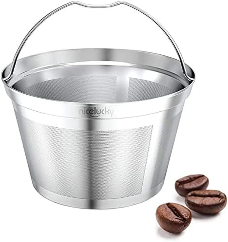 Coffee Filter Reusable 8 10 12 Cup Basket Replacement Filter-Stainless Steel Per gallery