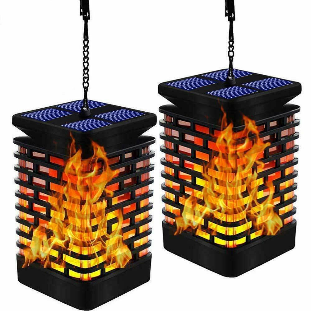 99LEDs Solar Power Flickering Flame Light Lantern Garden Landscape Walkway Lamp gallery