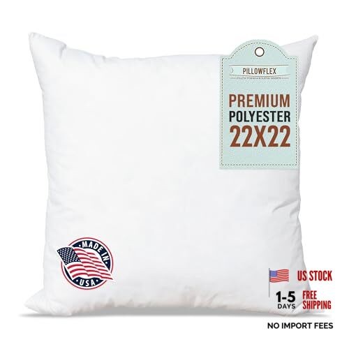 Premium Polyester Throw Pillow Insert - 22x22 - Ultra Soft 22 Inch by 22 Inch gallery