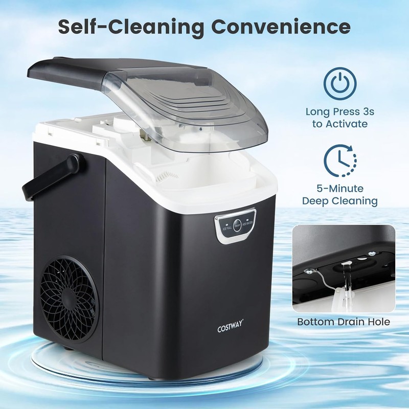 Nugget Ice Maker Countertop W/ Handle 33 Lbs/24H Soft Chewable Ice Ready gallery