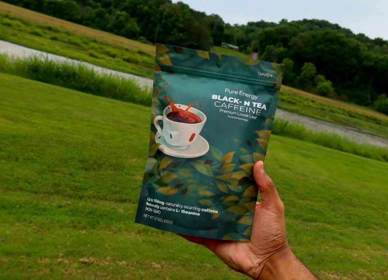 High Caffeine Premium Black Tea | 15 Pyramid Tea Bags | 150mg Caffeine | Energy gallery