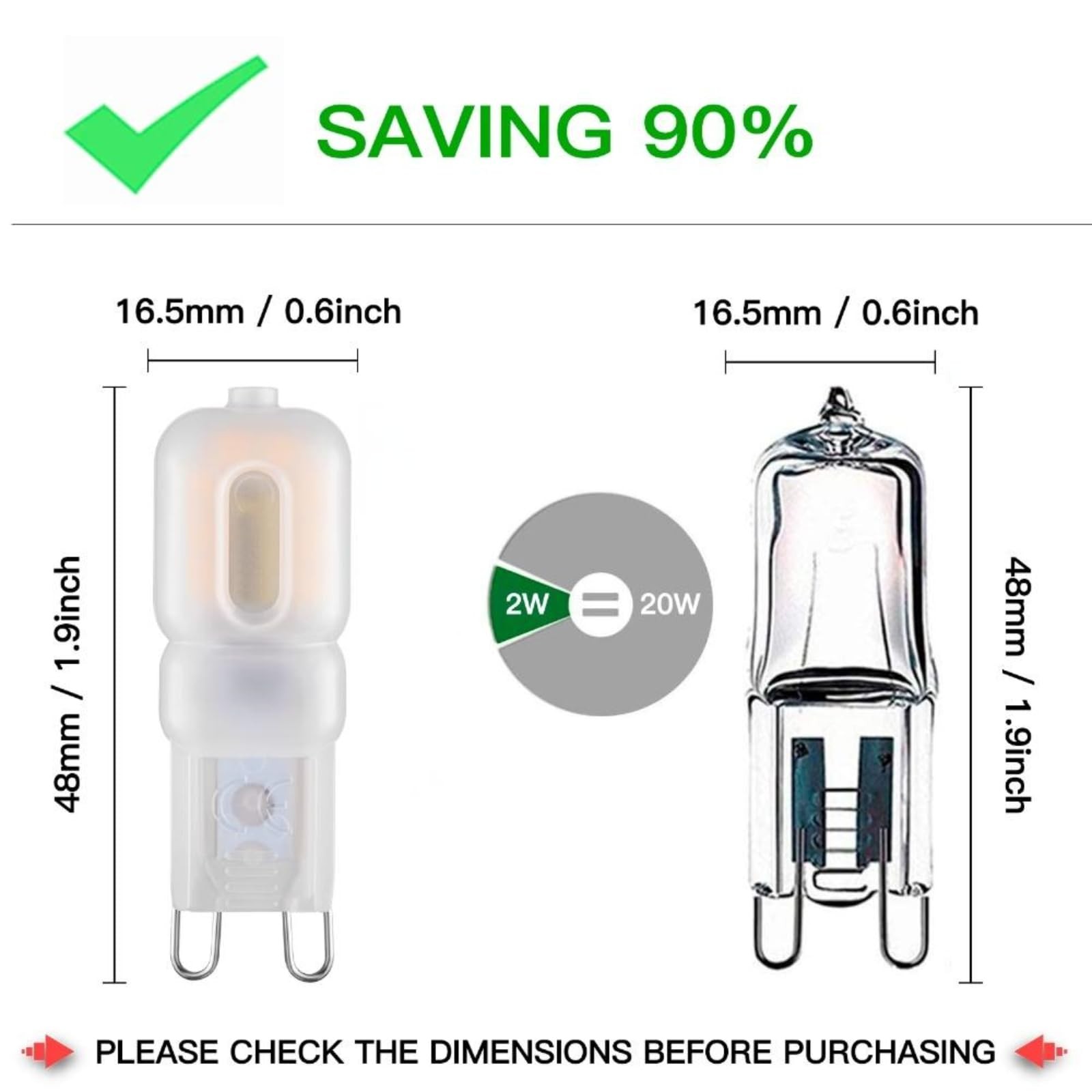 G9 LED Bulb 2W Equivalent to 20、25W Halogen lamp 10-Pack T4 G9 Warm White 300... gallery