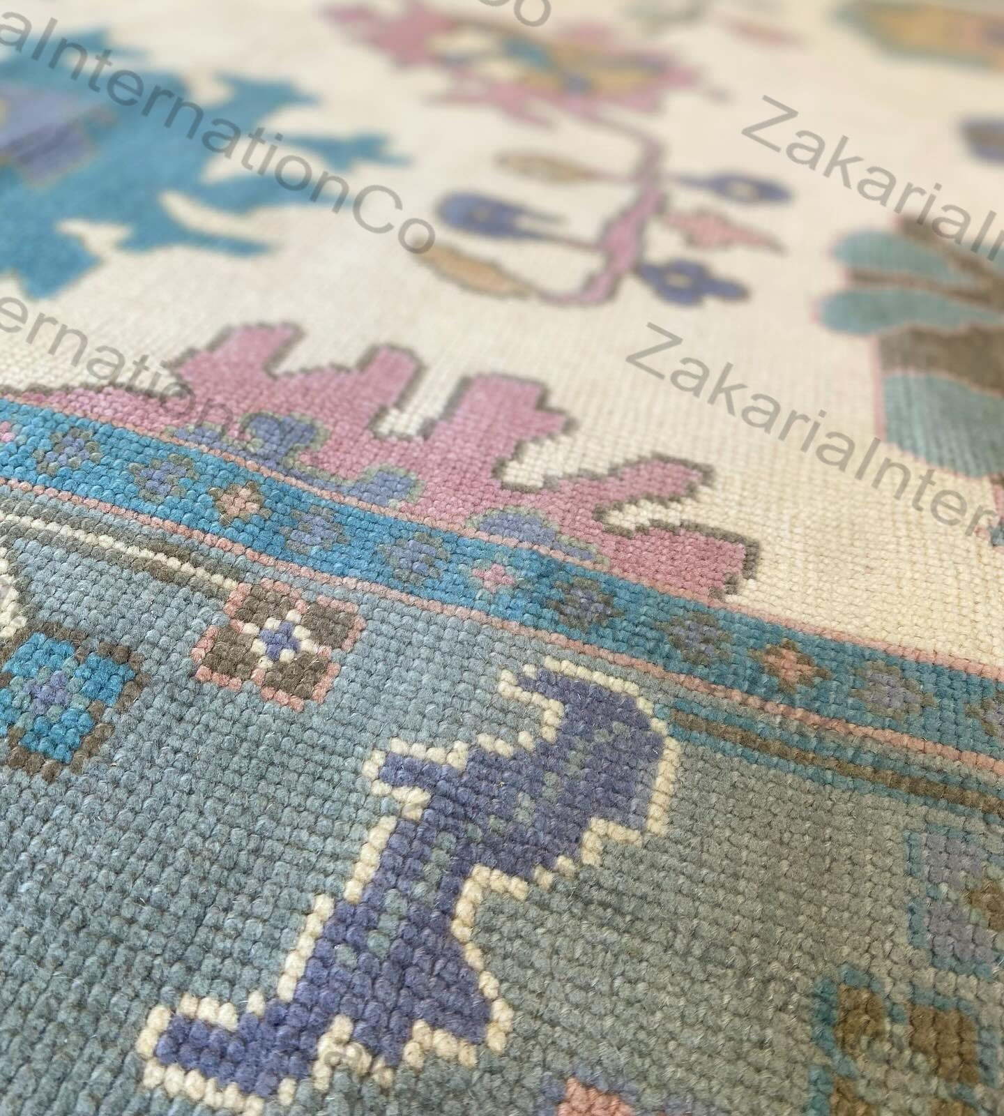 Handmade Wool Oushak Rug 8x10 | Hand Knotted Rug | Traditional Oriental 5x8 4x6 gallery