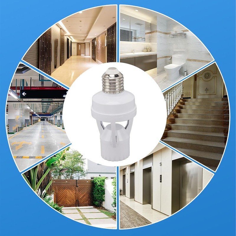 Infrared PIR Motion Sensor E27 LED Light Lamp Bulb Holder Socket Switch 110/220V gallery
