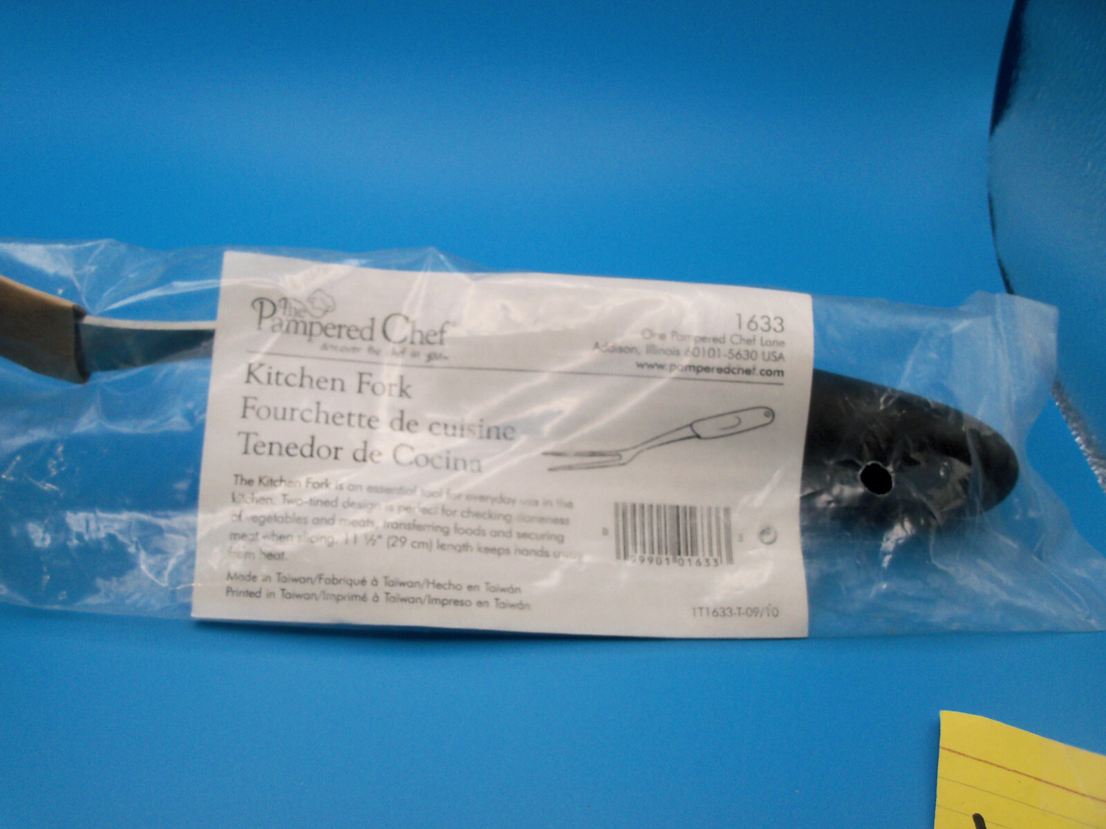 PAMPERED CHEF NEW IN PACKAGE 1633 KITCHEN FORK LARGE COOKING UTENSIL 11 1/2" gallery
