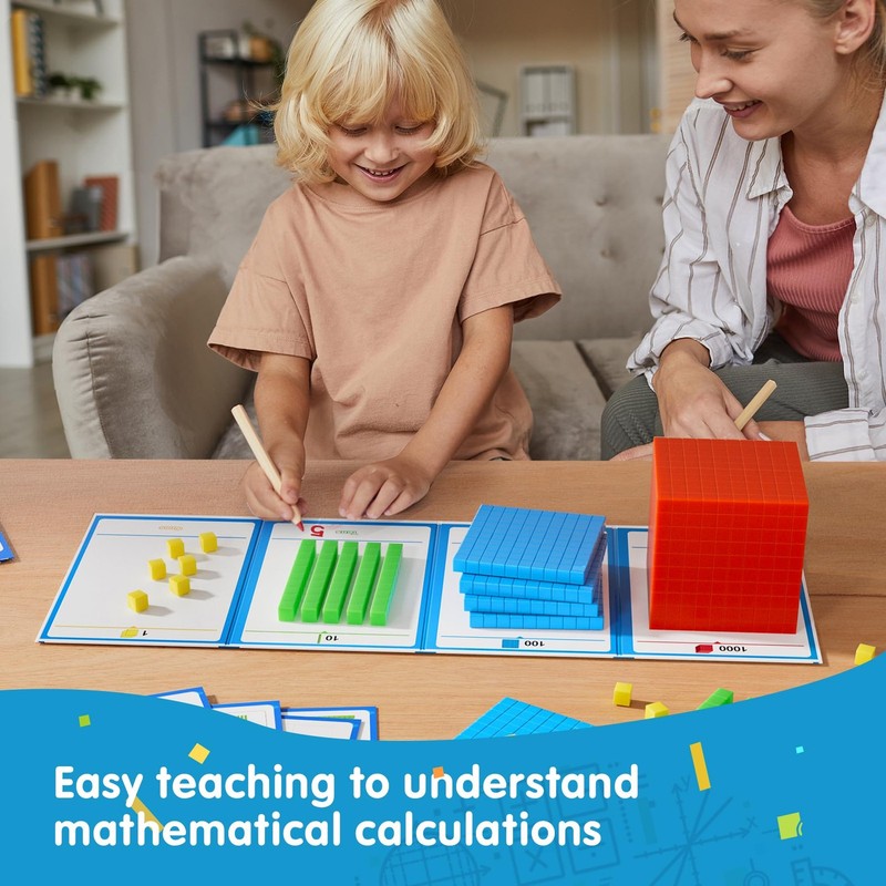 Base Ten Blocks with Place Value Chart - Math Manipulatives for Kids.Counting... gallery
