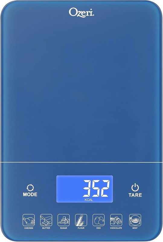 Ozeri Touch Iii Digital Kitchen Scale Calorie Counter 22 Lbs 10 Kg Classic Blue gallery