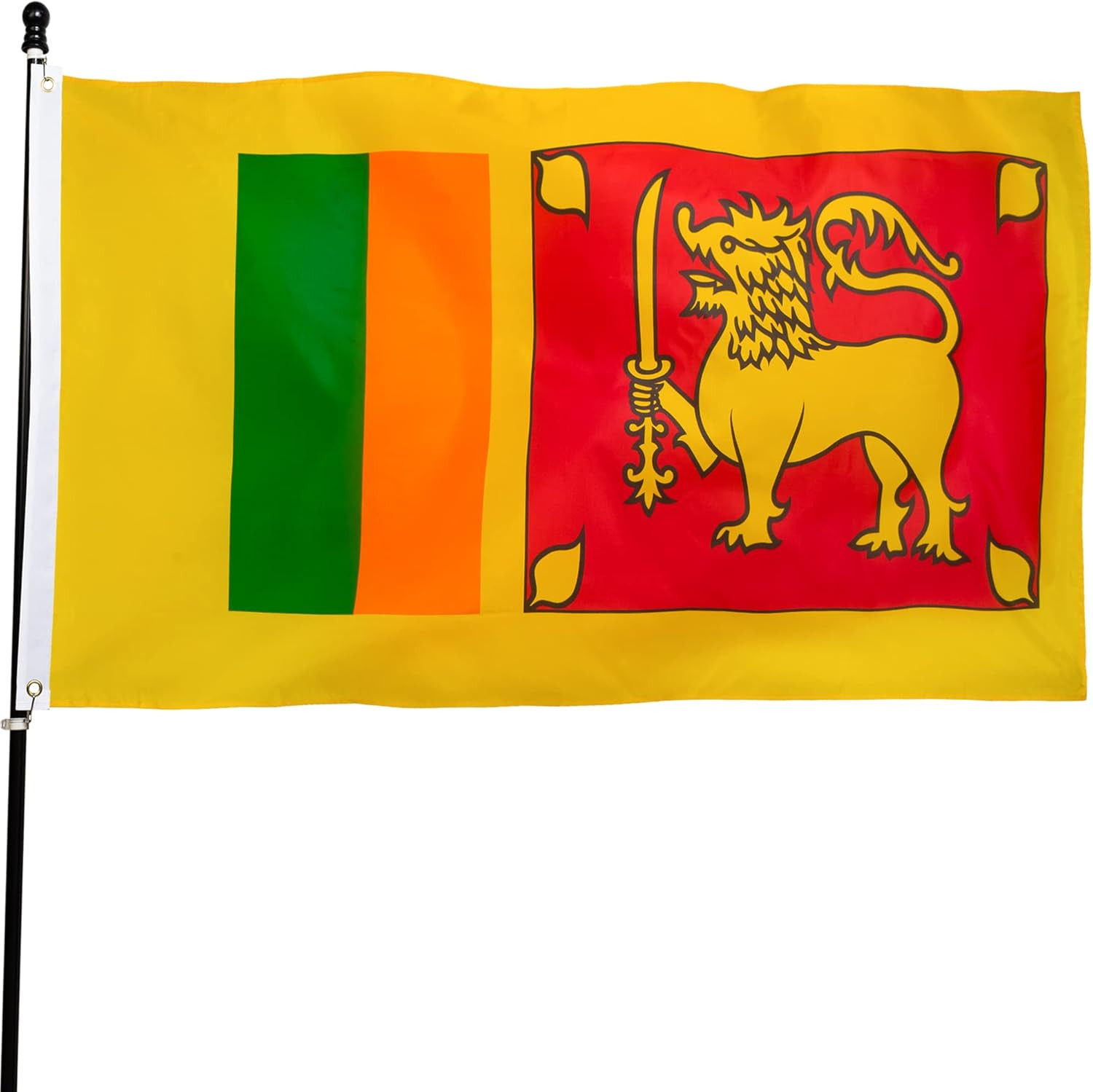 DANF Sri Lanka Flag 3X5 Ft Thick Polyester, Fade Resistant, Brass Grommets, Canv gallery