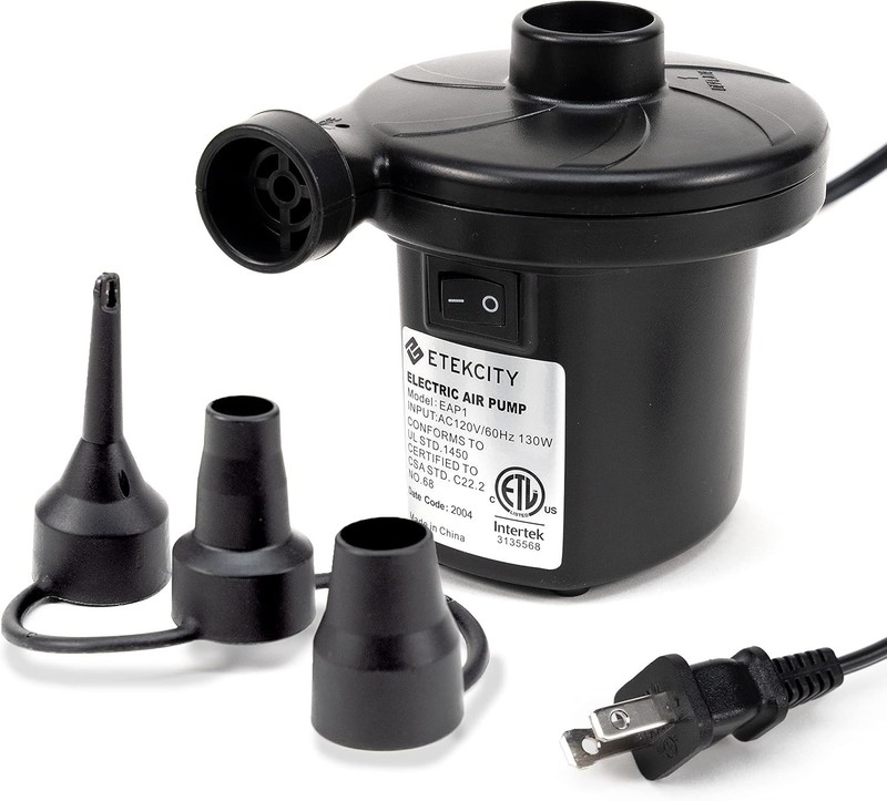 Air Pump for Inflatables, Portable Electric Air Mattress Pump, Quick-Fill Per... gallery