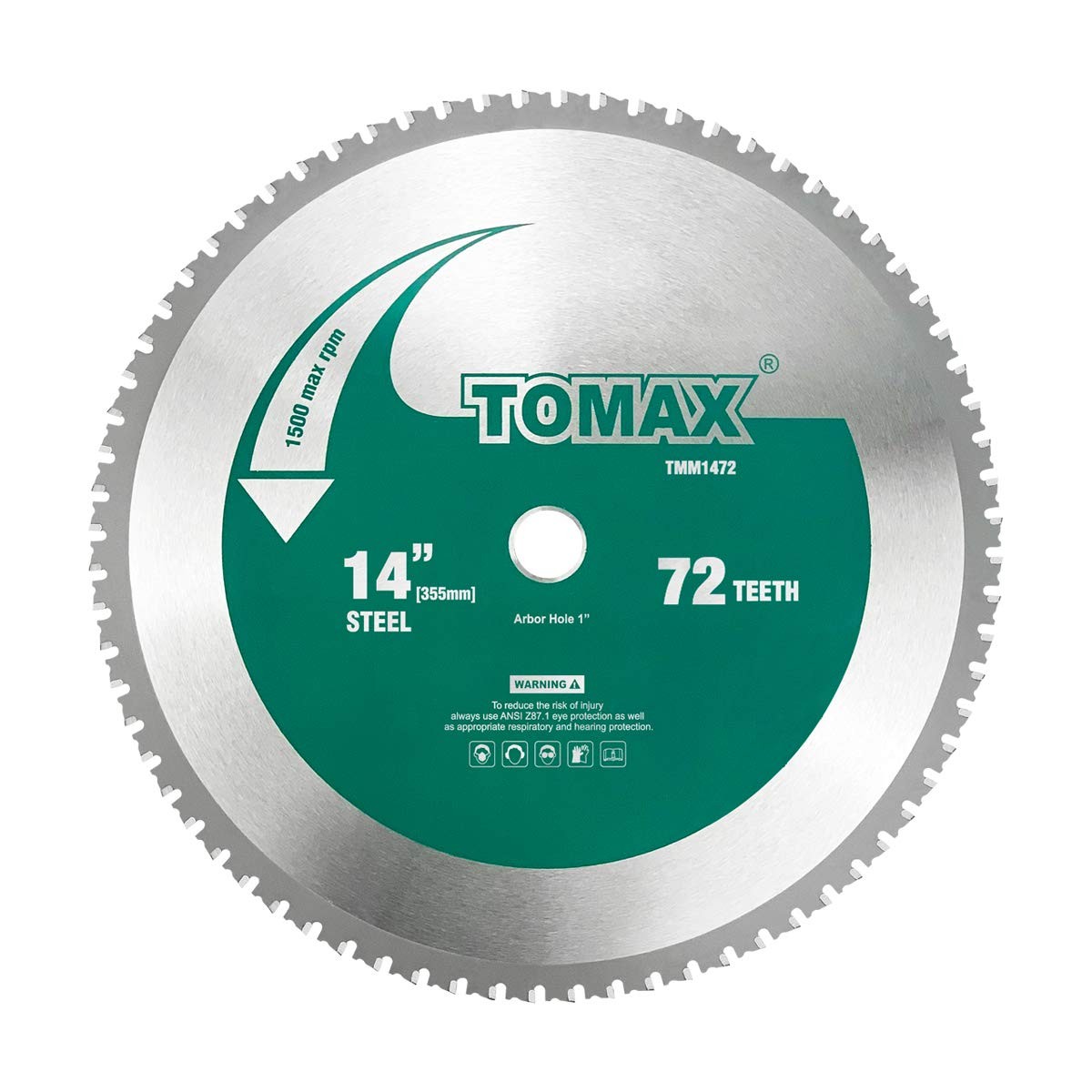14 Inch 72 Tooth Industrial Level Steel and Ferrous Metal Saw Blade with 1 In... gallery