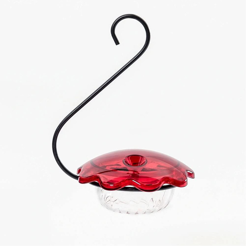 HSC Hummingbird Feeder, Single Cup Bird Feeder, 3 Ounces, Red/Clear gallery