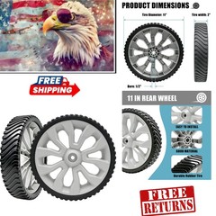 Durable 11″ Plastic Mower Wheels with Copper Bushing – Set of 2 for Troy-Bilt