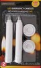 Emergency White LED Candles 5”H X 0.75”D 100 Hours Requires Batteries 2/Pk gallery