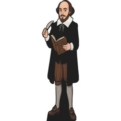 SP13547 William Shakespeare Illustration Cardboard Cutout Standee Standup