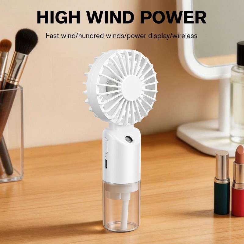 Mini Handheld Cooling Fan Stepless 3 Gear Speed Control Fan Travel Fan gallery