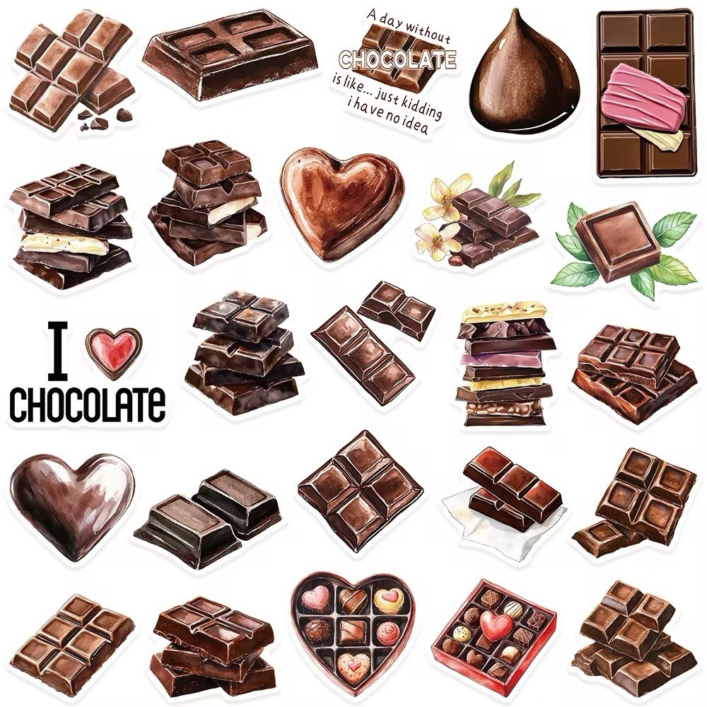 10 Random Cartoon Chocolate Stickers Food Decals Laptop Hydro Yeti Free Shipping gallery
