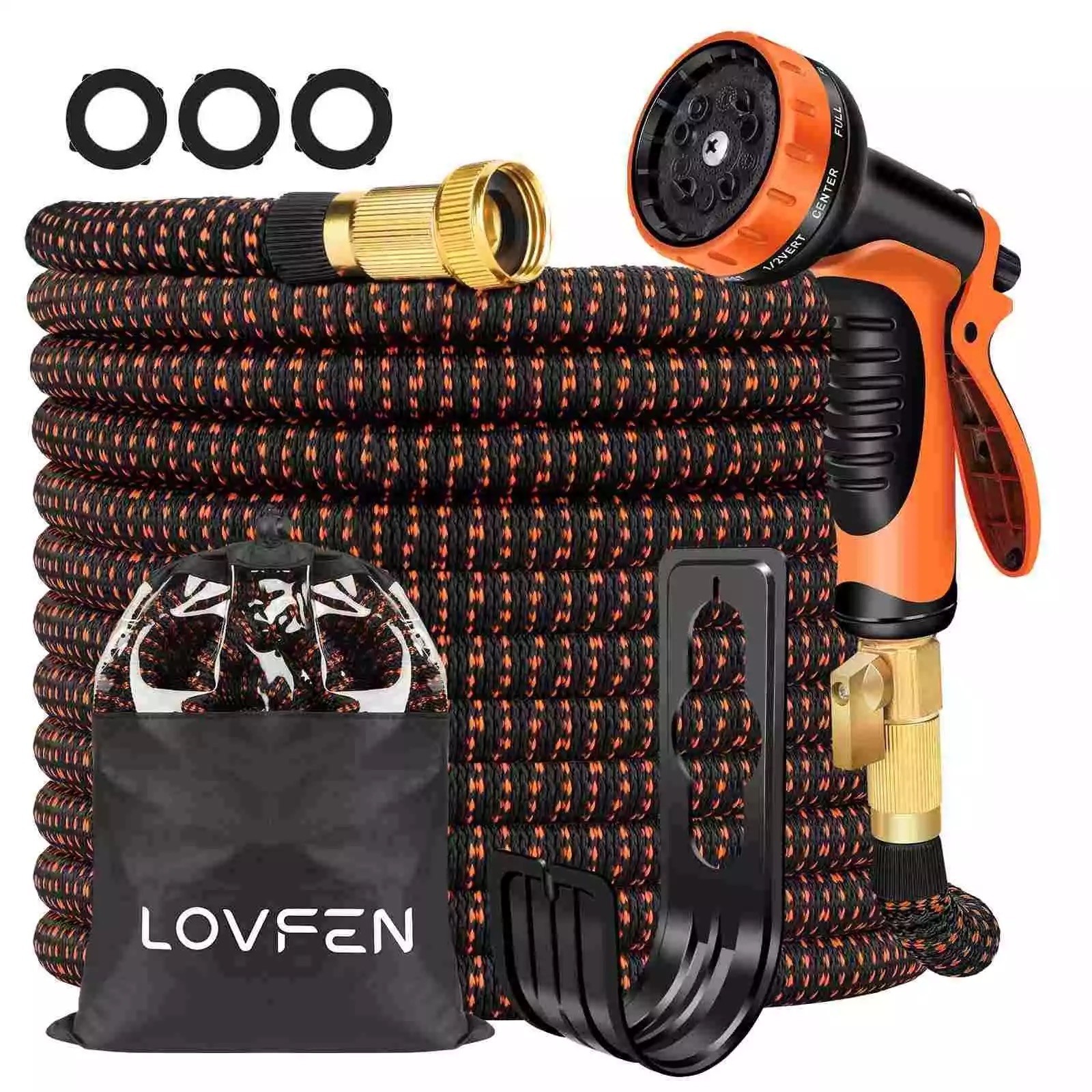 50FT Expanding Expandable Flexible Garden Water Hose w 10 Funtion Spray Nozzle gallery