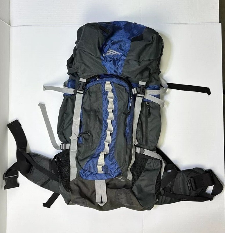 KELTY Comal 3500 Blue Black Internal Frame Aluminum Bars Backpacking Pack