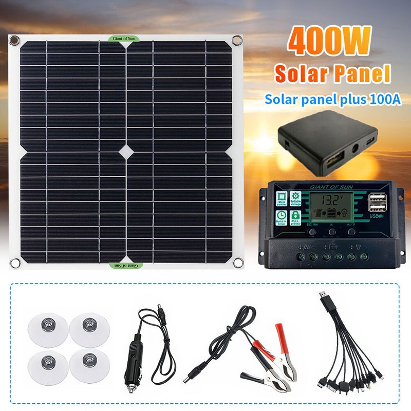 6000W Complete Generator with 400W Solar Panel Power Charger 110V Grid System US gallery